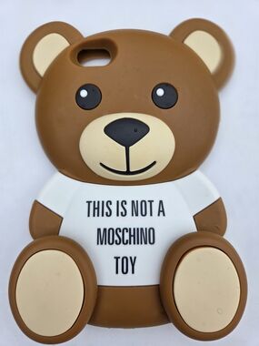 Moschino Cell iPhone 5/5S Case Brown Teddy Bear "This Is Not A Moschino Toy"